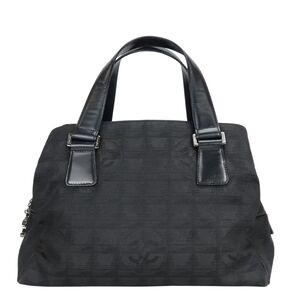 CHANEL Black Leather Logo Bag